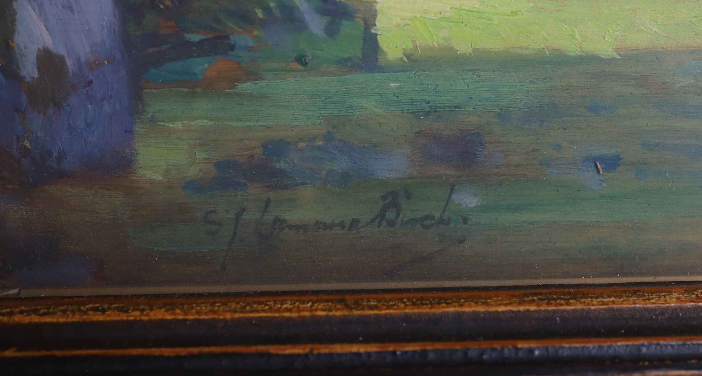Samuel John Lamorna Birch, RA, RWS, RWA (British, 1869-1955), 'Old Boleigh', oil on board, 33 x 40cm